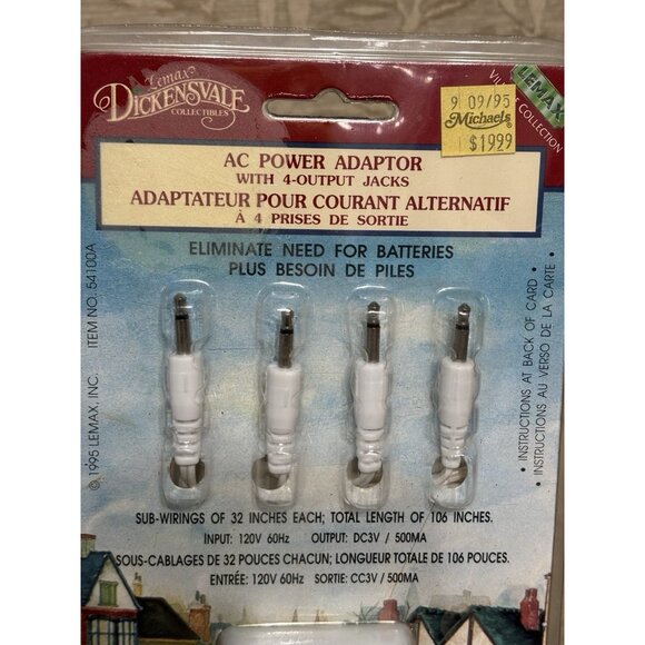 Lemax Village Collection Ac Power Adaptor With 4 Output Jacks New - Picture 13 of 13